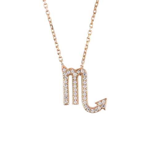 Scorpio Gold-Plated Sterling Silver Zodiac Necklace — product image