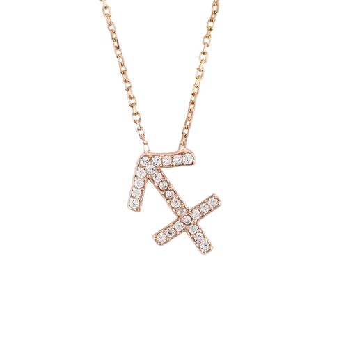 Sagittarius Rose-Gold-Plated Sterling Silver Zodiac Necklace — product image 4