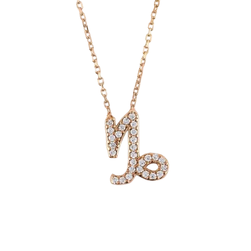 Capricorn Rose-Gold-Plated Sterling Silver Zodiac Necklace — product image 5