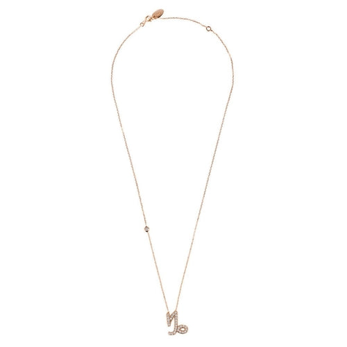 Zodiac Star Sign Pendant Necklace Rose Gold Capricorn