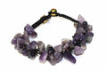 Armband aus rohem Amethyststein