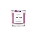 Chakra 6 Amethyst & Turmalin Edelsteinkerze