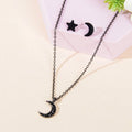 Black Moon Anhänger mit Mond- und Stern-Ohrstecker-Set Himmlisch