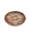 Jyotisha Celestial Incense Dish — Mango Wood & Brass | THE XIII HOUSE — product image 1