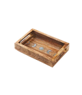 Jyotisha Celestial Catch-All Tray — Mango Wood & Brass — product image