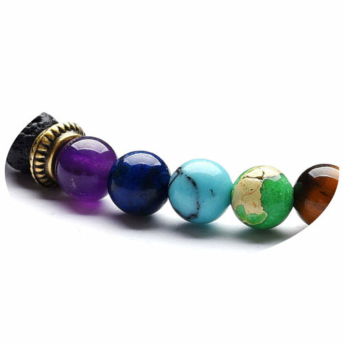 Lava Stone Chakra Bracelets
