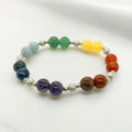 Viking Rune # 10 ISA” Bracelet – Black Onyx & Aqua Blue Tiger Eye -