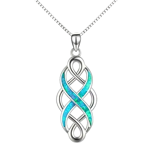 Blue Irish Celtic Knot Pendant Necklace — product image 2