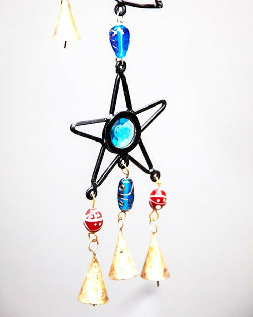 Celestial Sun and Moon Chime with  Beads