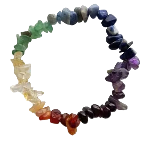 Azure Green Seven-Chakra Chip Bracelet — product image 1
