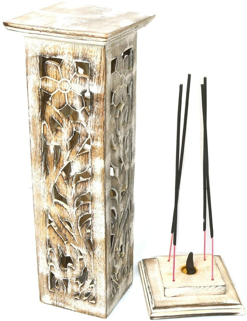 Wooden Incense Burner Stick Stand Holder Burner | Four Stick Holder