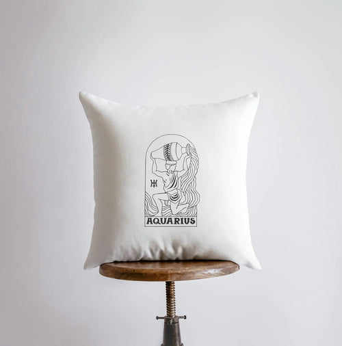 Aquarius Celestial Zodiac Accent Pillow — product image