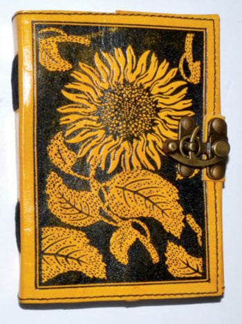 Sunflower Leather Journal — 240 Unlined Pages — product image