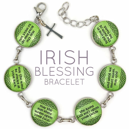 The Green Promise — Irish Blessing Charm Bracelet