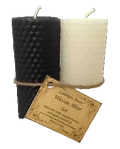 Black & White Altar Candle Pair — Lailokens Awen — product image