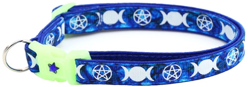 Witch's Familiar on Sapphire Cat Collar