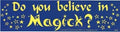 Do You Believe in Magick? Bumper Sticker