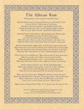 Affiche de la Règle Wicca (long poème)