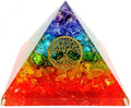 Seven Chakra Orgone Pyramid with Tree Of Life Symbol