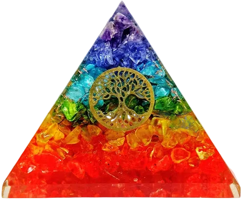 Seven-Chakra Orgone Pyramid — Tree of Life — product image 1