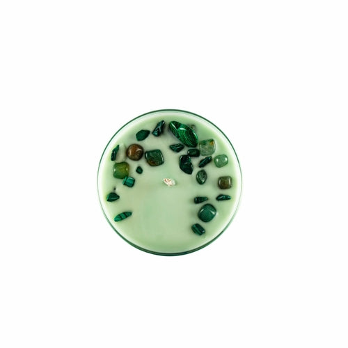 Bougie en Pierre Précieuse Aventurine, Chakra 4