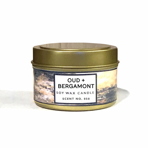 Duftkerze aus Sojawachs: Oud + Bergamotte