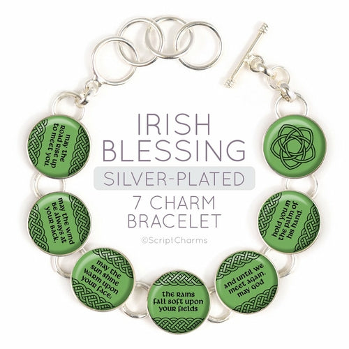 The Green Promise — Irish Blessing Charm Bracelet