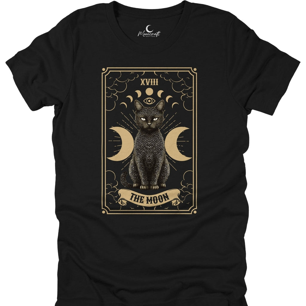 Moon Cat — Feline Night Magic Tarot Tee — product image