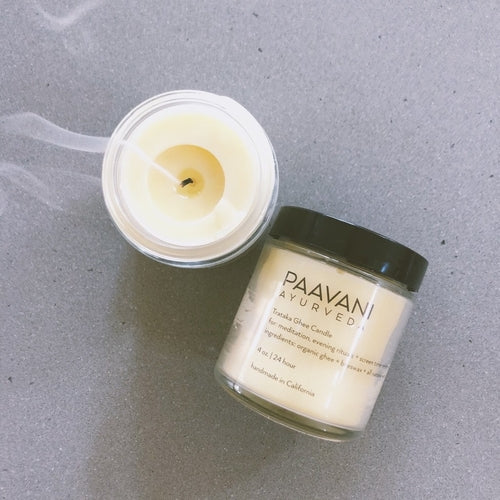 Trataka Ghee Kerze | Ayurvedische Meditationskerze für Fokus & Augen