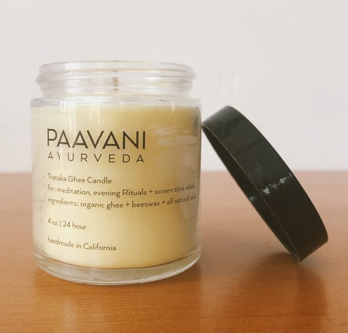 Bougie au Ghee Trataka | Bougie de méditation ayurvédique pour la concentration et les yeux