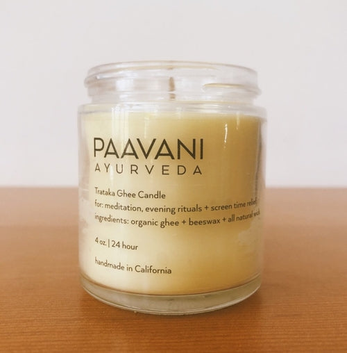 Trataka Ghee Kerze | Ayurvedische Meditationskerze für Fokus & Augen