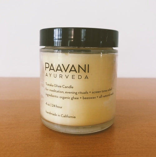 Trataka Ghee Kerze | Ayurvedische Meditationskerze für Fokus & Augen