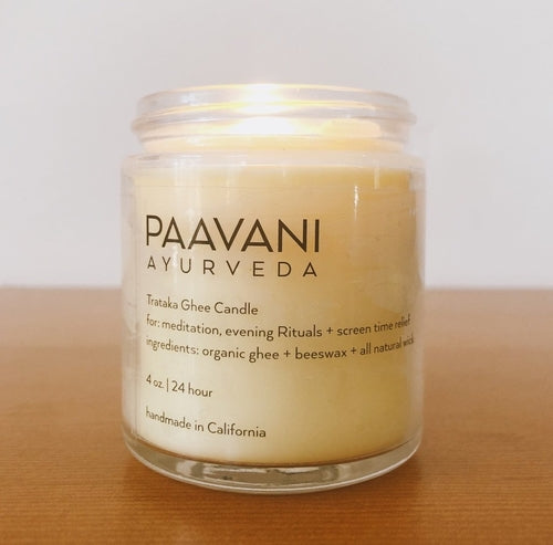 Bougie au Ghee Trataka | Bougie de méditation ayurvédique pour la concentration et les yeux