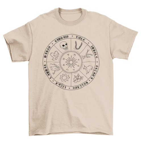 Pagan Calendar Line T-shirt