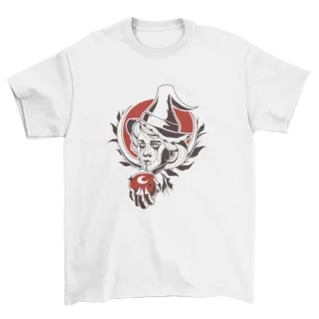 Witch T-Shirt — Witch with Apple Design