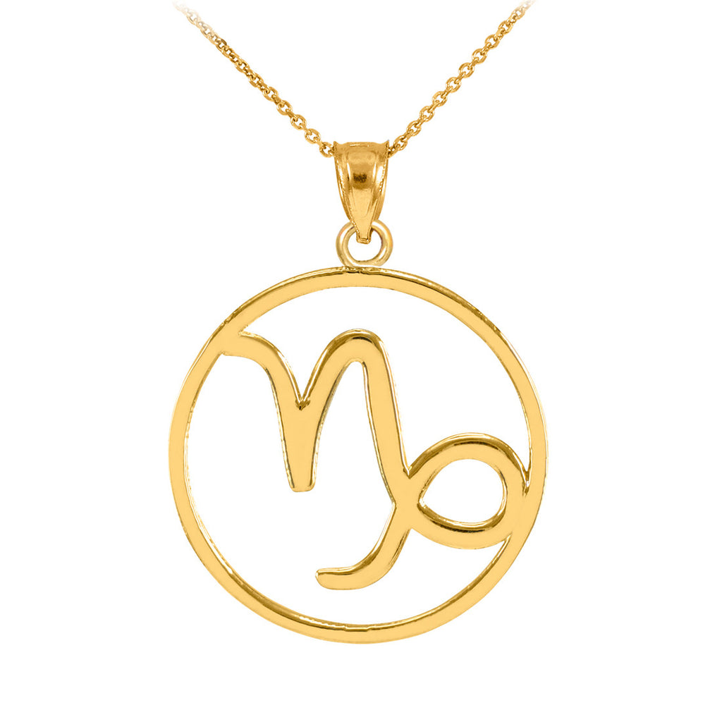 Capricorn Gold-Plated Sterling Silver Zodiac Necklace — product image
