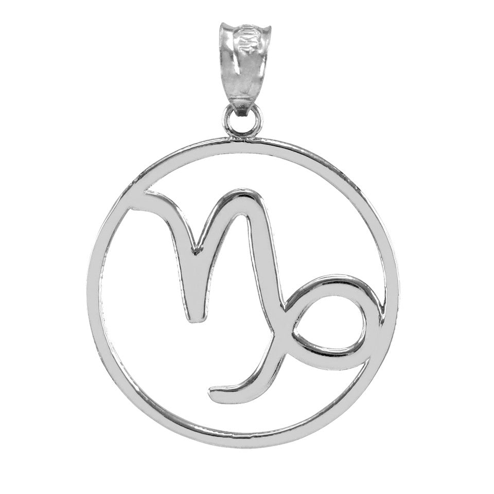 Capricorn Sterling Silver Zodiac Necklace — product image