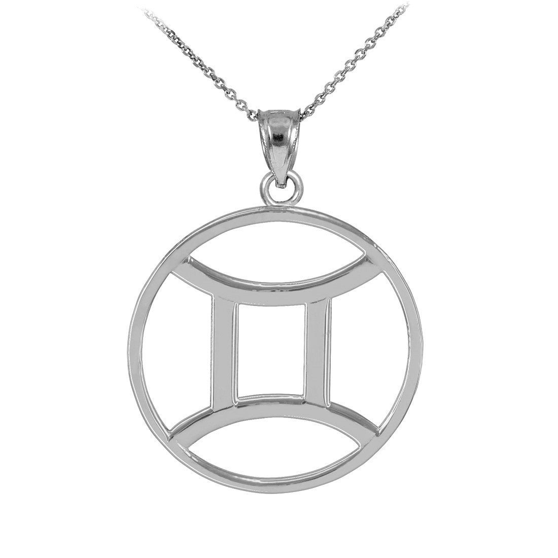 Gemini Sterling Silver Zodiac Necklace — product image