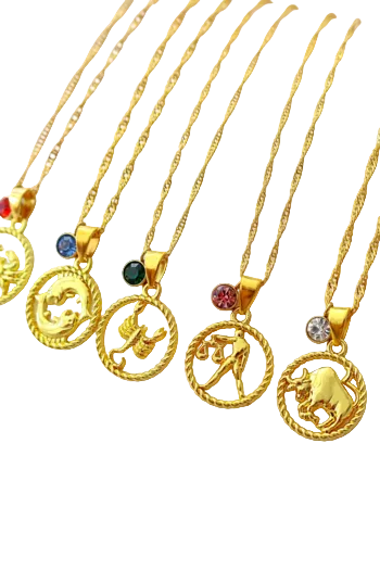 Latelita London zodiac pendant necklace in sterling silver or gold-plated sterling silver