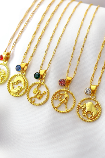 Libra Gold-Plated Sterling Silver Zodiac Necklace — product image