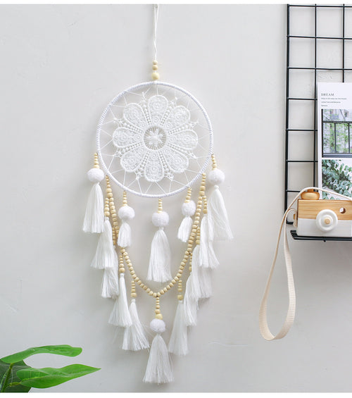Handmade Dream Catcher White Home Decor