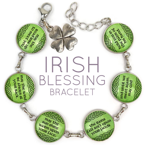 The Green Promise — Irish Blessing Charm Bracelet