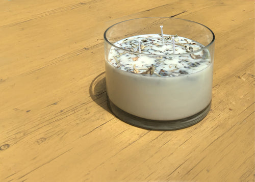 Lavendel + Weißer Salbei Aromatherapie 3 Dochte Große Sojawachs Kerze