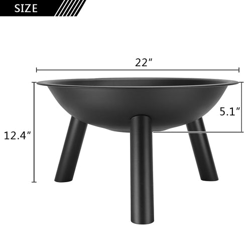 22" Iron Fire Pit Bowl