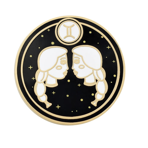 Zwillinge-Sternzeichen-Anstecker - Sternzeichen / Astrologie Emaille-Pins