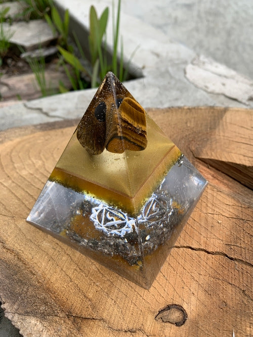 CHAKRA-SET OF 7 Orgone Pyramids