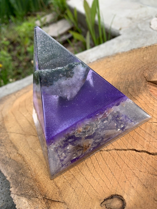 CHAKRA-SET OF 7 Orgone Pyramids