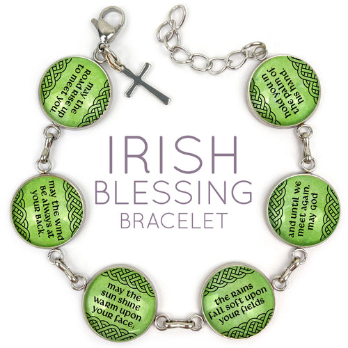 The Green Promise — Irish Blessing Charm Bracelet