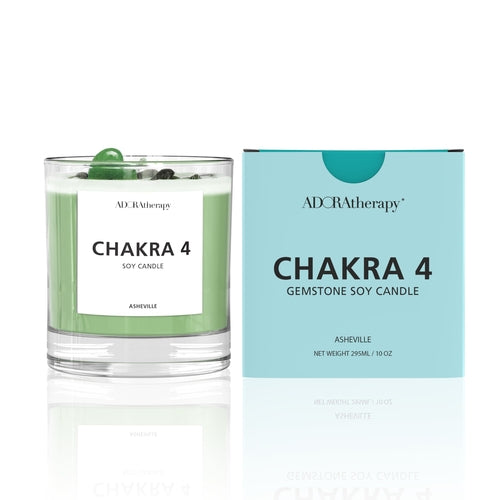 Bougie en Pierre Précieuse Aventurine, Chakra 4