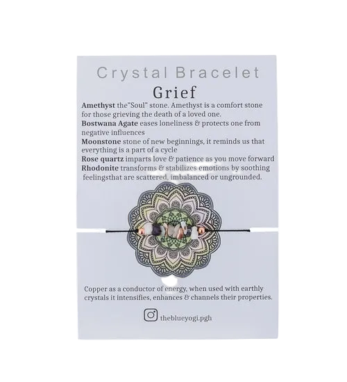 Grief Affirmation Gemstone Cord Bracelet — product image 6